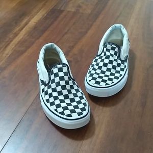 Checkerboard slip-on Vans